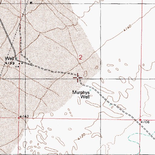 Topographic Map of Murphys Well, NV