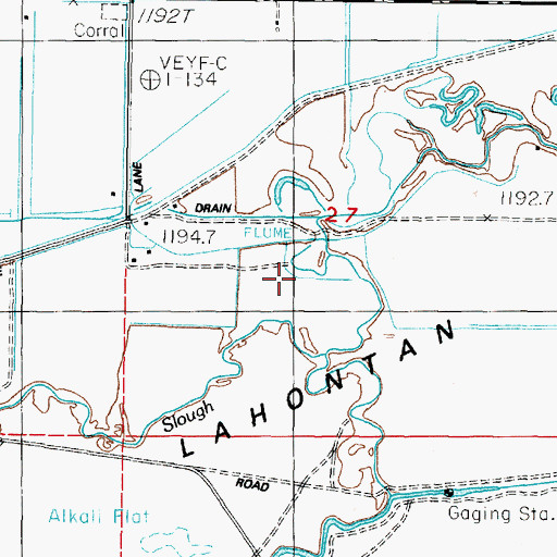 Topographic Map of New River Slough, NV