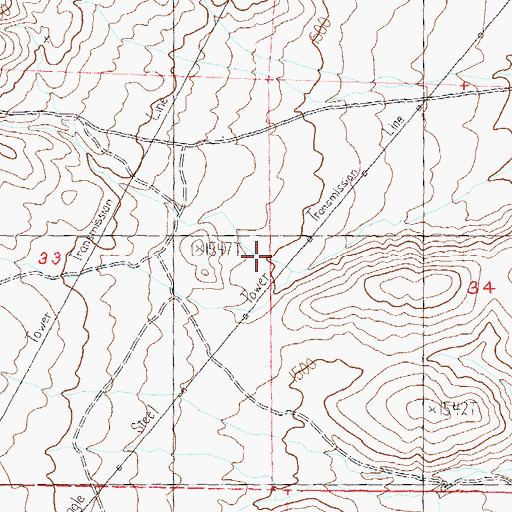 Topographic Map of Olinghouse Canyon, NV
