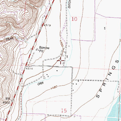 Topographic Map of Orr Ditch, NV