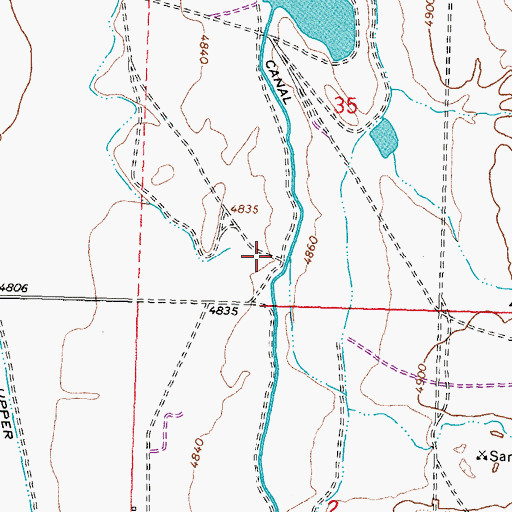 Topographic Map of Pine Nut Creek, NV