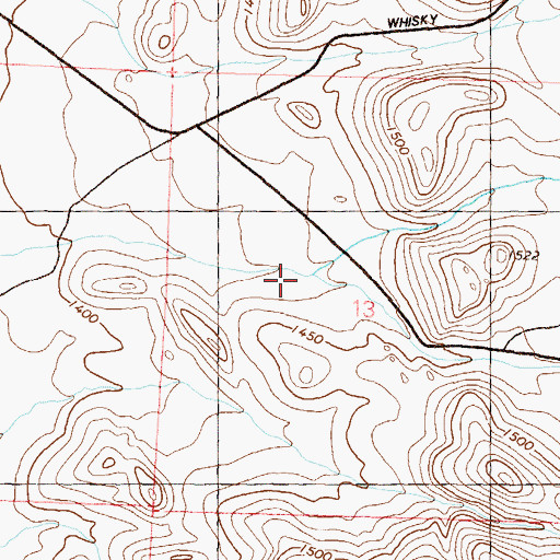 Topographic Map of Paiute Creek, NV
