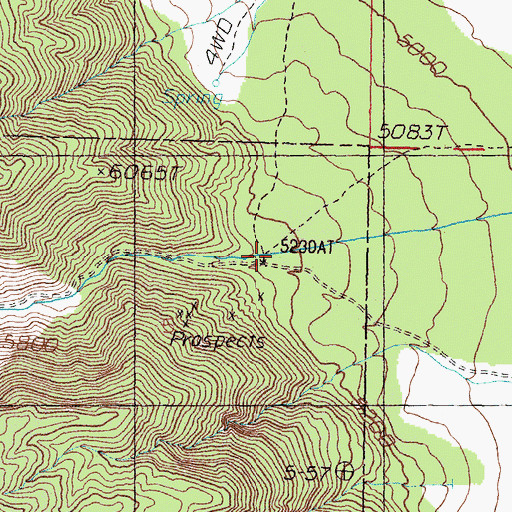 Topographic Map of Red Canyon, NV