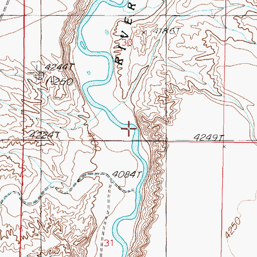 Topographic Map of Rocky Canyon, NV