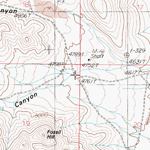 Topographic Map of South American Canyon, NV
