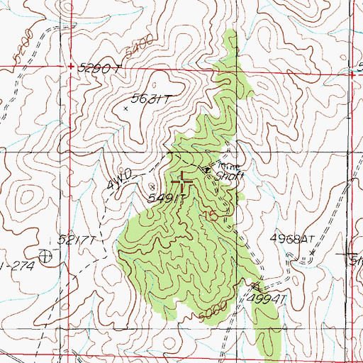 Topographic Map of Sutherland Mine (historical), NV