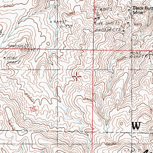 Topographic Map of Terrill Mountains, NV