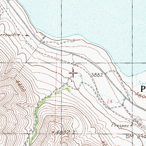 Topographic Map of Tom Anderson Canyon, NV
