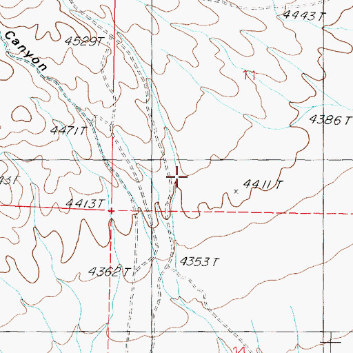Topographic Map of Trinity Canyon, NV