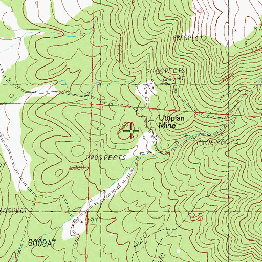 Topographic Map of Utopian Mine, NV
