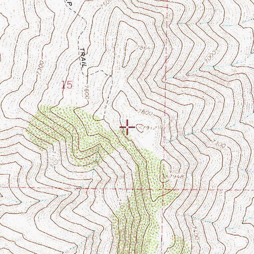 Topographic Map of Virginia Mountains, NV