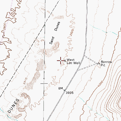 Topographic Map of West Lee Well, NV