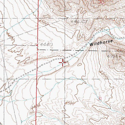 Topographic Map of Wildhorse Canyon, NV