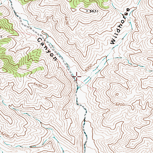 Topographic Map of Wildhorse Canyon, NV