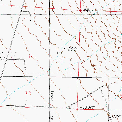 Topographic Map of Wright Canyon, NV