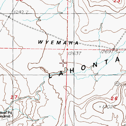 Topographic Map of Wyemaha Valley, NV