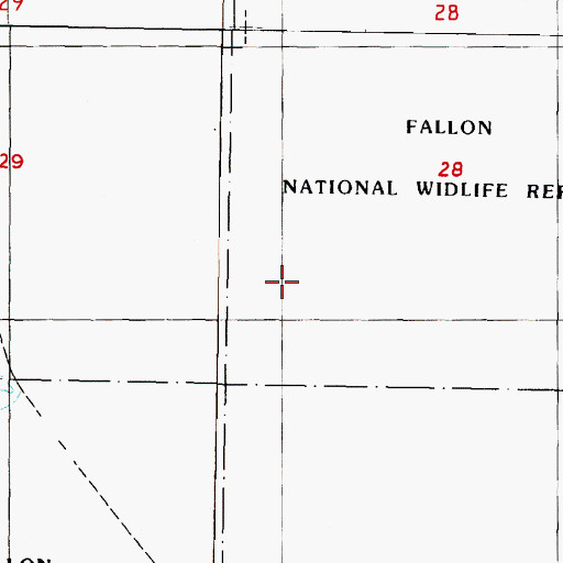 Topographic Map of Fallon National Wildlife Refuge, NV