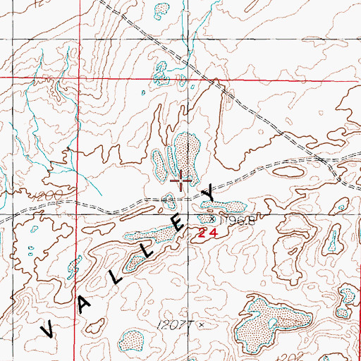 Topographic Map of Fortymile Desert, NV