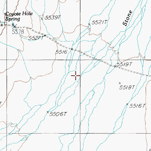 Topographic Map of Stone Cabin Creek, NV