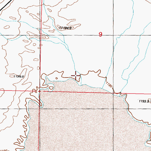 Topographic Map of Blue Wing Flat, NV