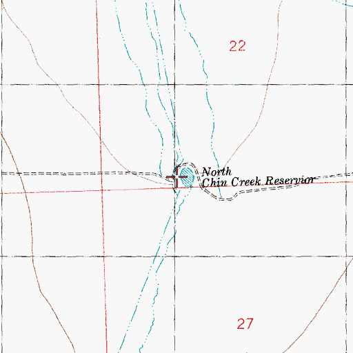 Topographic Map of North Chin Creek Reservoir, NV