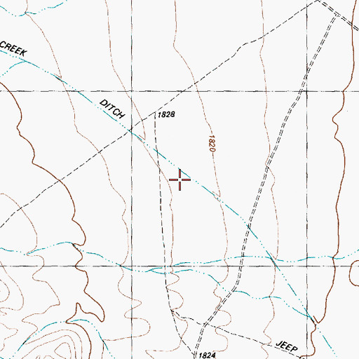 Topographic Map of Chin Creek Ditch, NV