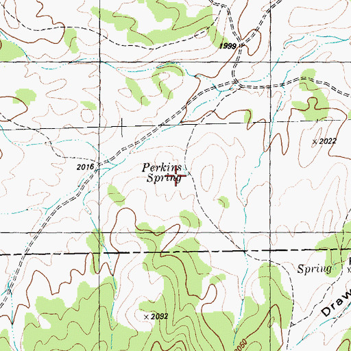 Topographic Map of Perkins Spring, NV