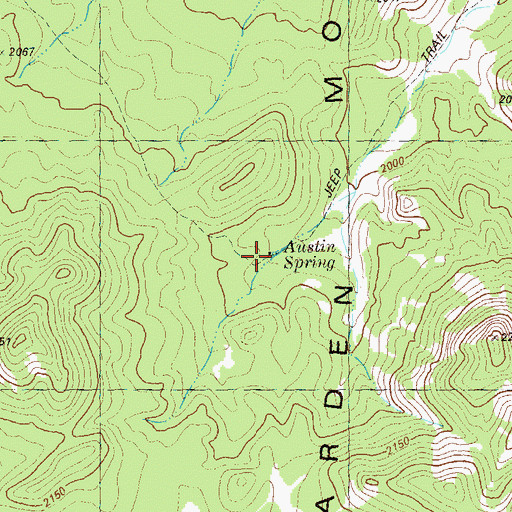 Topographic Map of Austin Spring, NV