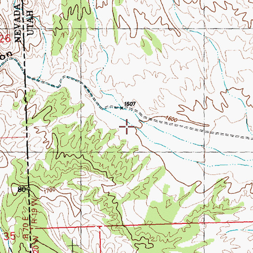 Topographic Map of Box Canyon, UT