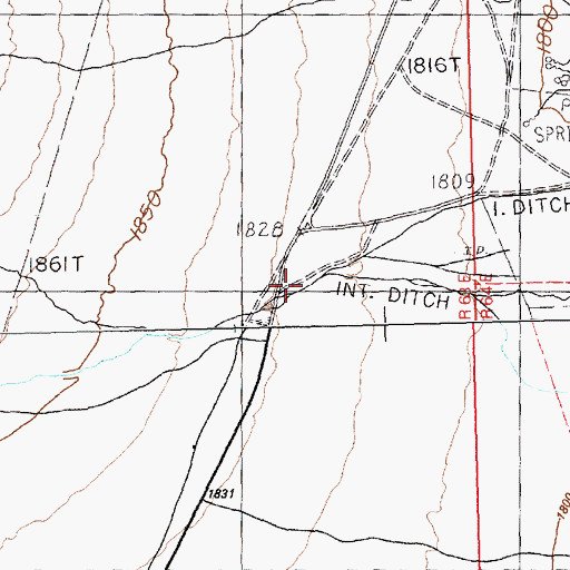 Topographic Map of Carry Creek, NV