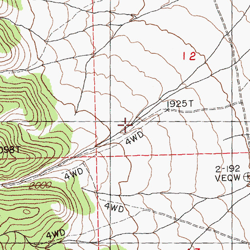 Topographic Map of East Taylor Canyon, NV