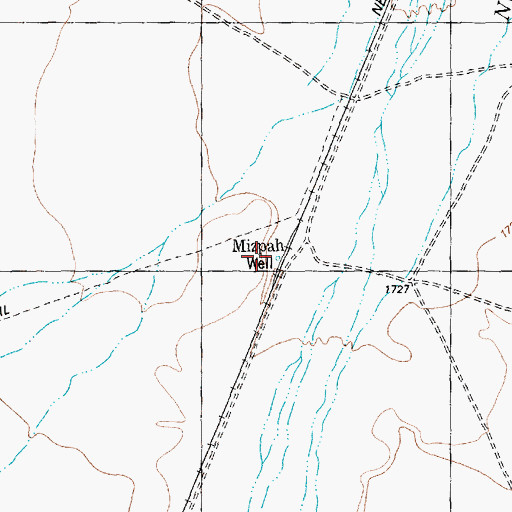 Topographic Map of Mizpah Well, NV