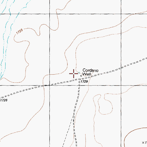 Topographic Map of Cordano Well, NV