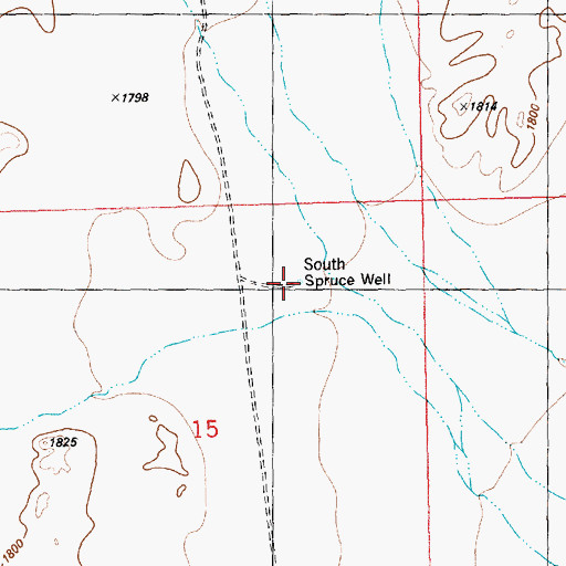 Topographic Map of South Spruce Well, NV