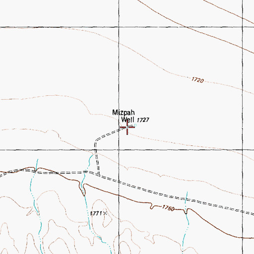 Topographic Map of Mizpah Well, NV