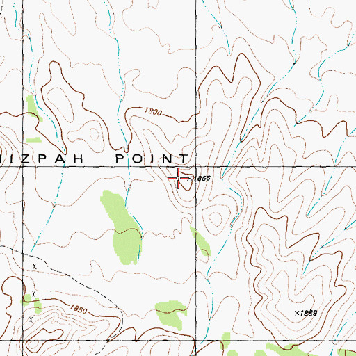 Topographic Map of Mizpah Point, NV