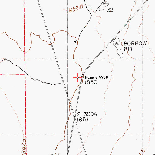 Topographic Map of Itcaina Well, NV