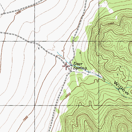 Topographic Map of Deer Spring, NV