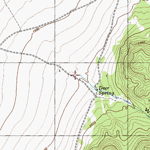 Topographic Map of Willow Canyon, NV