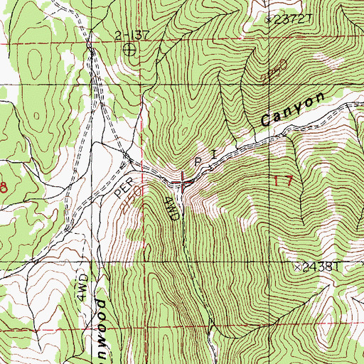 Topographic Map of Silo Canyon, NV
