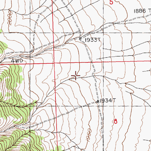 Topographic Map of Deep Canyon, NV