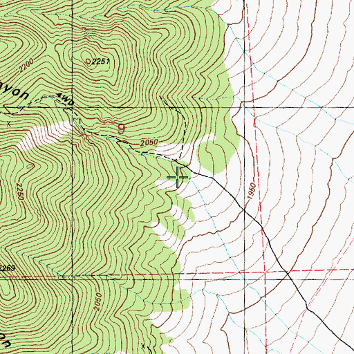 Topographic Map of Barton Canyon, NV
