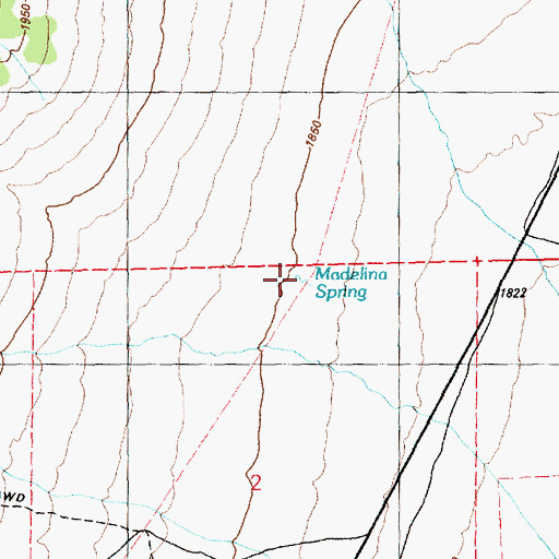 Topographic Map of Madelina Spring, NV