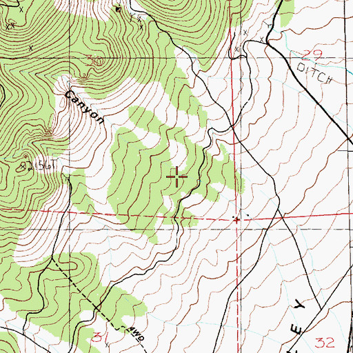 Topographic Map of Maude Canyon, NV