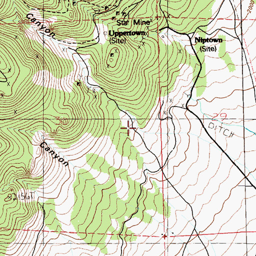 Topographic Map of El Rey Canyon, NV