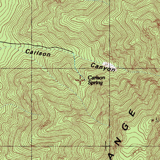 Topographic Map of Carlson Spring, NV