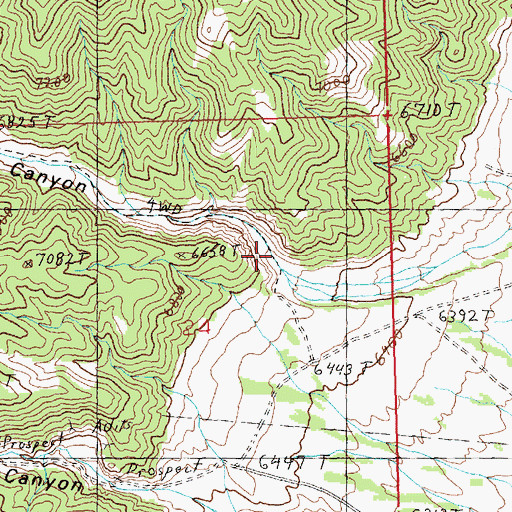 Topographic Map of Secret Canyon, NV