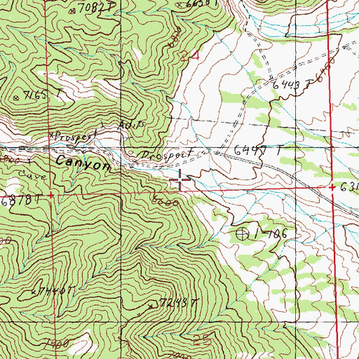Topographic Map of Tunnel Canyon, NV