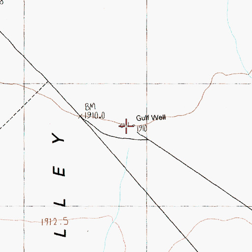 Topographic Map of Gulf Well, NV
