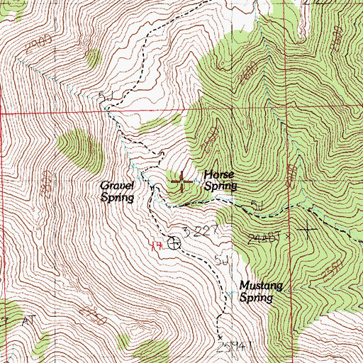 Topographic Map of Horse Spring, NV